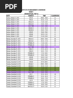 Class Schedule Oct 31-Nov 16, 2010