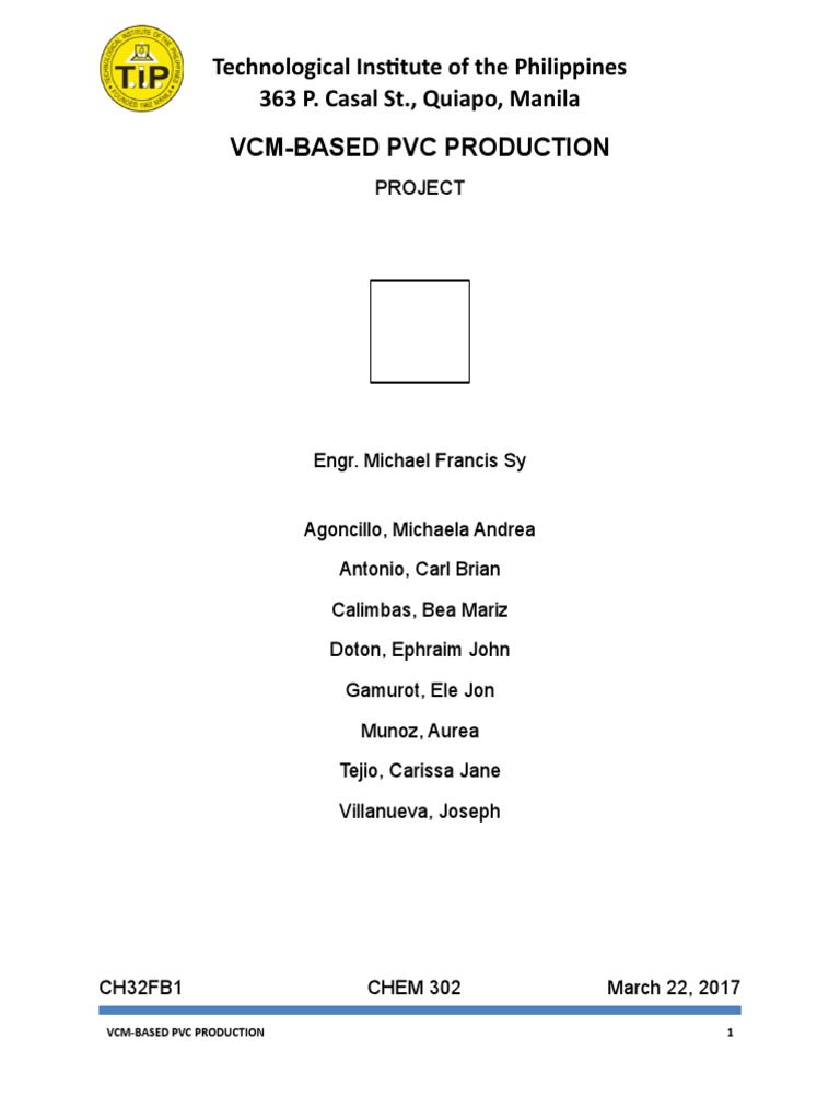 VCM-Based PVC Production Process | PDF | Polyvinyl Chloride ...