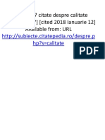 22mai 2017 Citate Despre Calitate (Online) - (2017) (Cited 2018 Ianuarie 12) Available From: URL