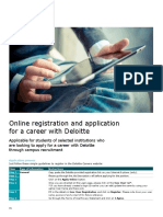 Online Registration and Application For A Career With Deloitte