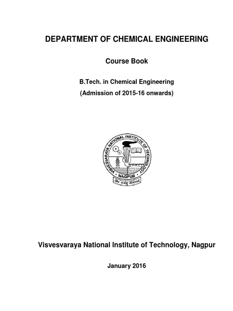 VNIT Nagpur B.Tech Chemical Engineering Syllabus | PDF | Laboratories ...