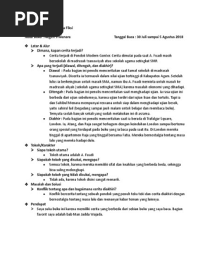 Format Khusus Laporan Buku Fiksi Pdf
