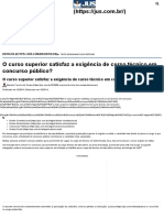 Curso superior em concurso técnico