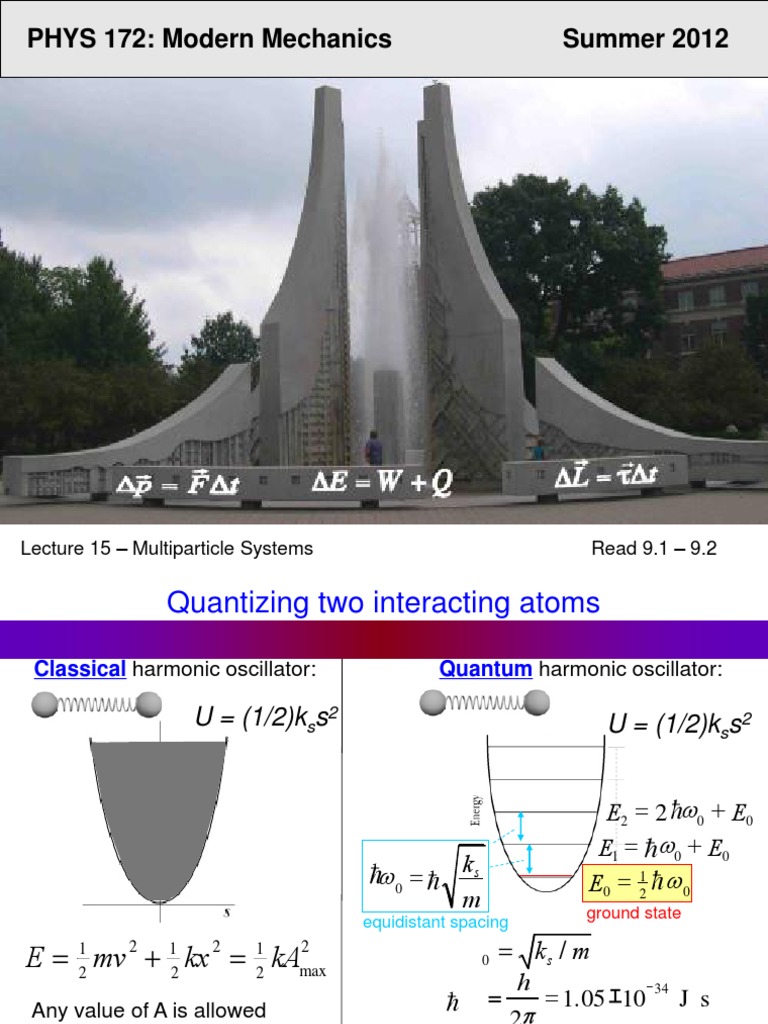 Multiparticle Systems in Modern Mechanics | PDF | Kinetic Energy | Mass