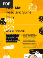 First Aid:: Head and Spine Injury