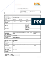 Candidate Information Form