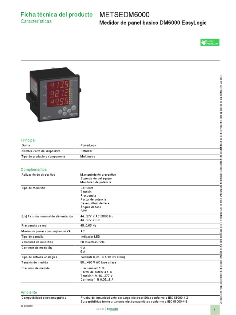 Dm6000 Series Metsedm6000 Pdf Pdf Energia Electrica Frecuencia