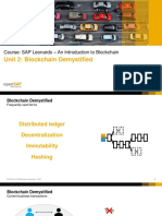 Unit 2: Blockchain Demystified: Course: SAP Leonardo - An Introduction To Blockchain