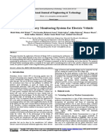 Iot-Based Battery Monitoring System For Electric Vehicle: International Journal of Engineering & Technology