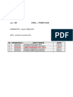 Horarios Corregidos DELF B2-Novembre 2010 - Pamplona