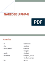 Naredbe U PHP-u