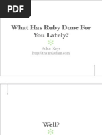 Download What Has Ruby Done for You Lately by FiveRuns SN4249627 doc pdf