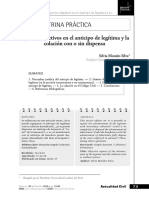 Silvia Morales Silva, Aspectos Objetivos en El Anticipo de Legítima y La Colación Con o Sin Dispensa