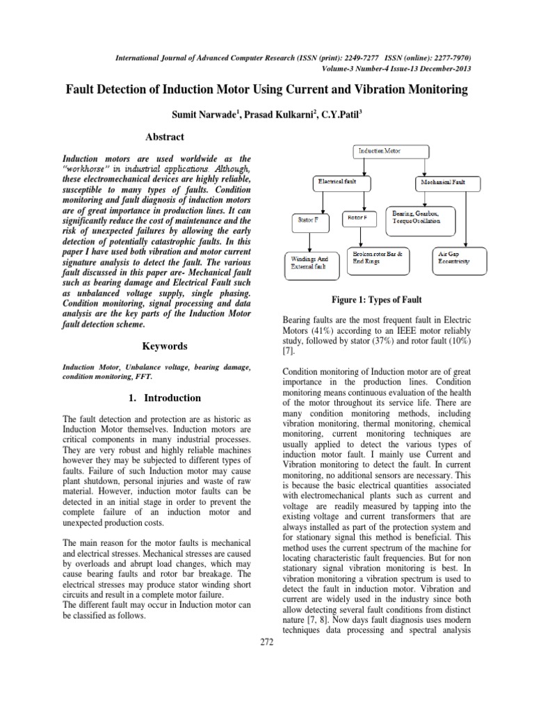 Induction Motor Fault Detection Methods | PDF | Electric Motor ...