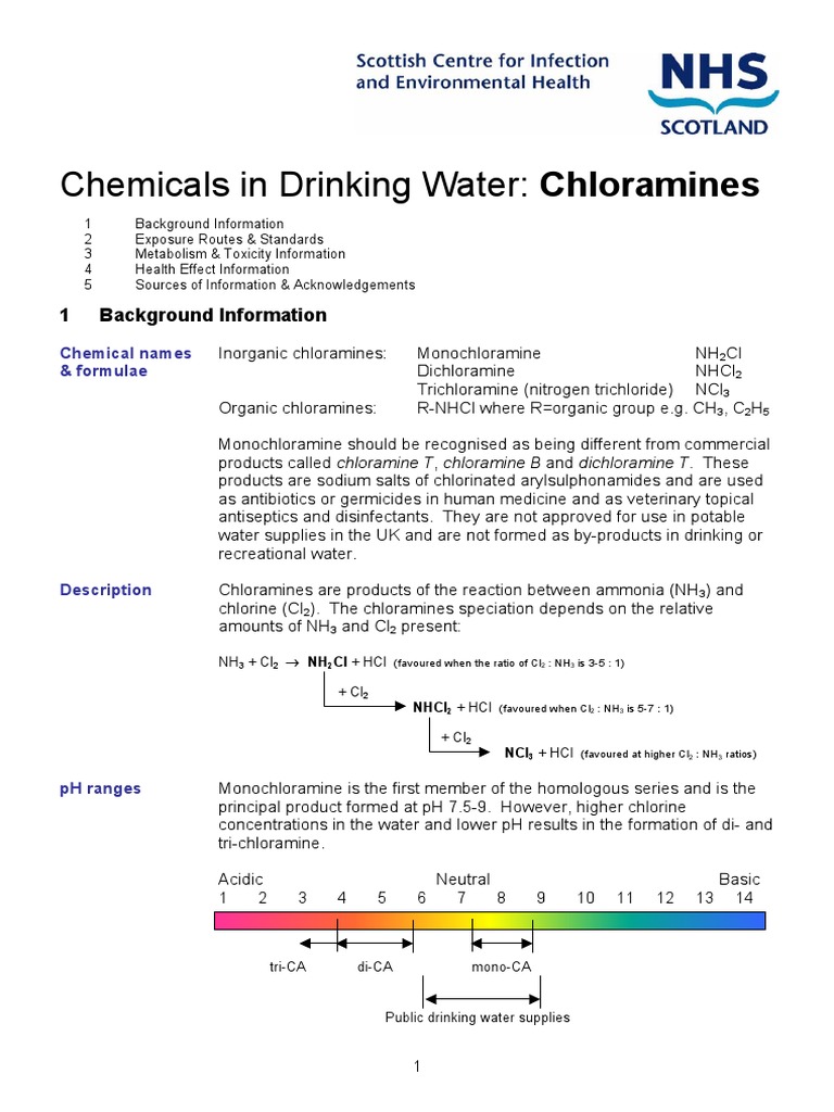 Chlorination of Water PDF Chlorine Chemical Compounds