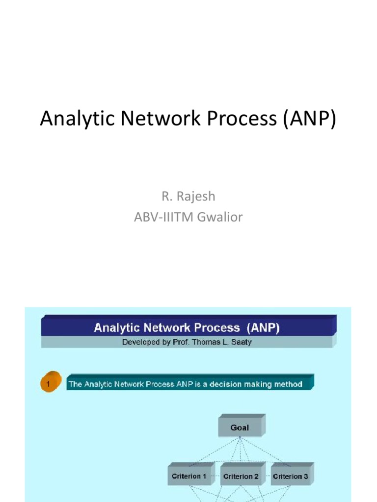 Understanding Analytic Network Process | PDF
