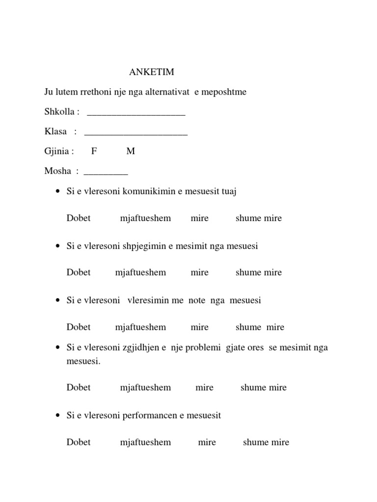ANKETIM | PDF