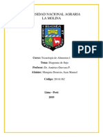 Diagrama de flujo extracto bruto raíz yacón