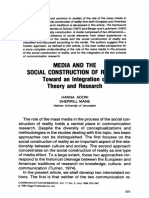 Adoni and Mane 1984 Media and The Social Construction of Reality - Toward An Integration of Theory and Research