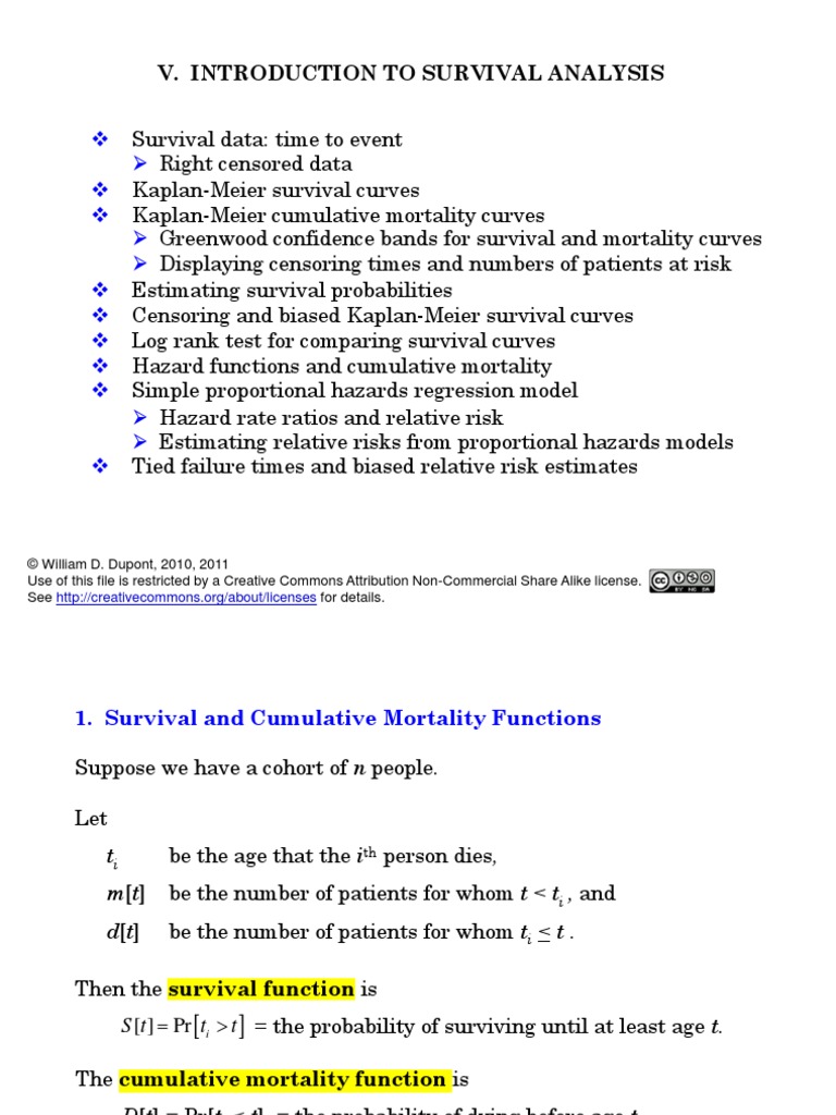 05 Handout - Survival Analysis | PDF | Confidence Interval | Statistics