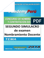 Segundo Simulacro - Docente PDF