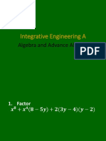 Integrative Engineering A: Algebra and Advance Algebra