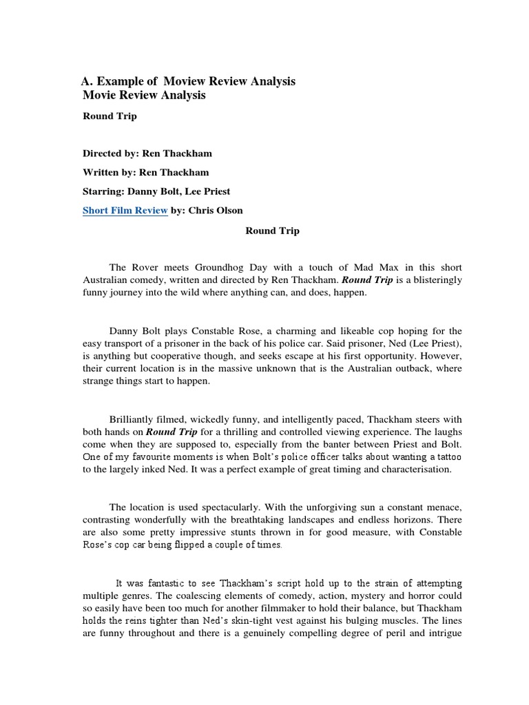 Short Film Review: Round Trip | PDF | General Fiction