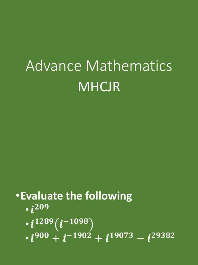 Advance Mathematics | PDF