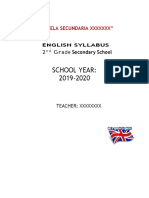 English Syllabus 2do - Trimestre1