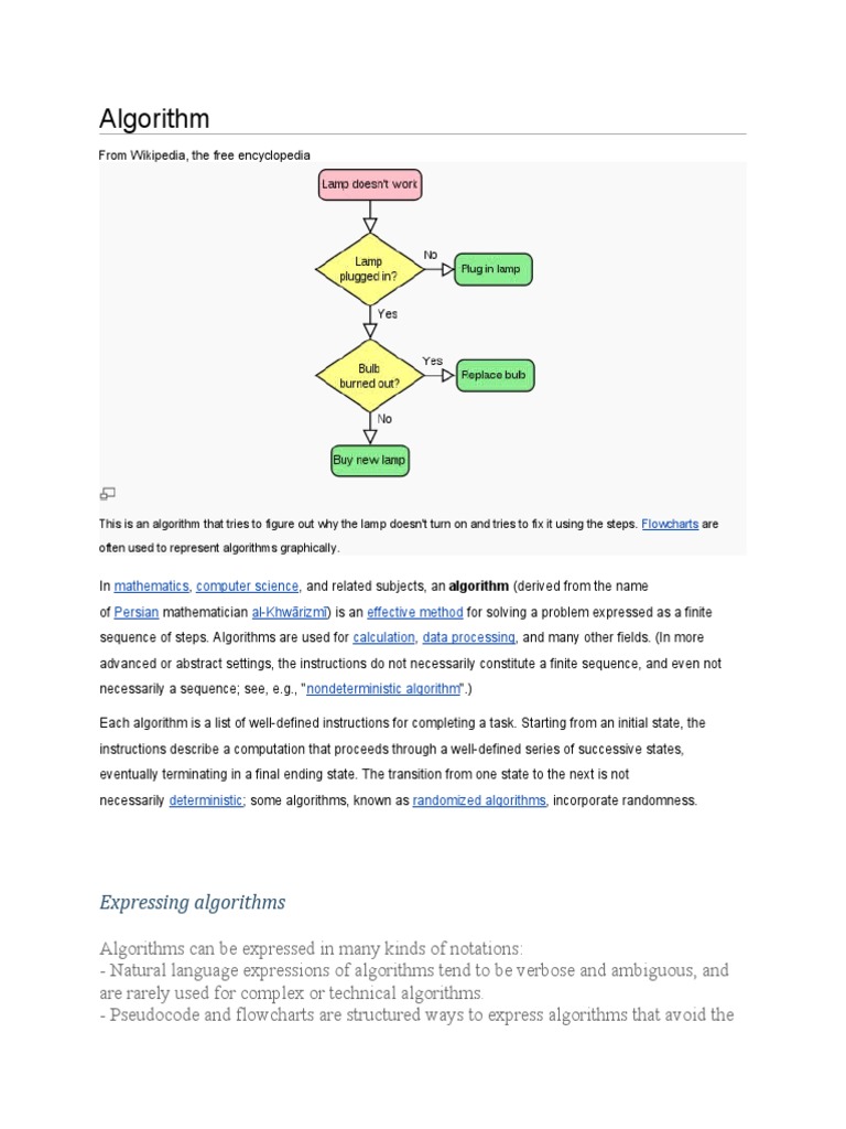 Algorithm: Expressing Algorithms | PDF | Algorithms | Computer Engineering