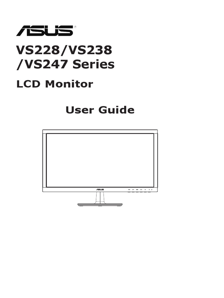 VS228/VS238 /VS247 Series LCD Monitor User Guide PDF Computer
