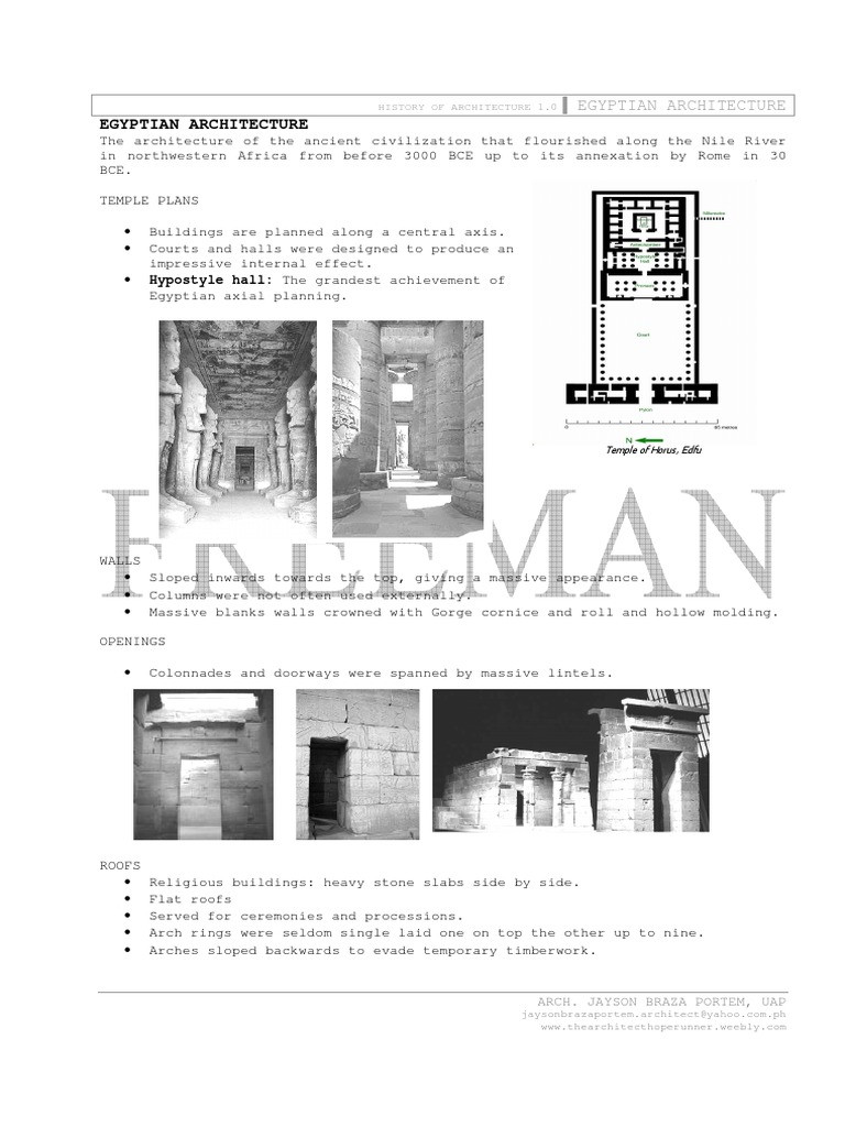 Egyptian Architecture 2 PDF | PDF | Column | Ancient Egypt