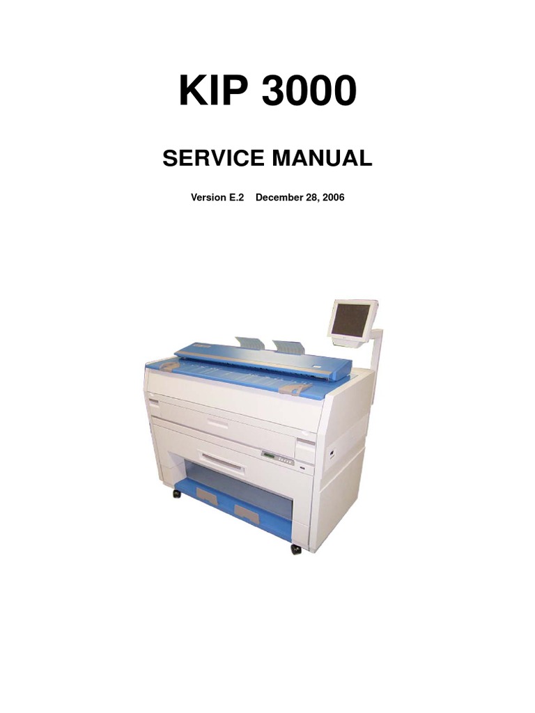 Kip 3000 Service Manual | PDF | Image Scanner | Photocopier
