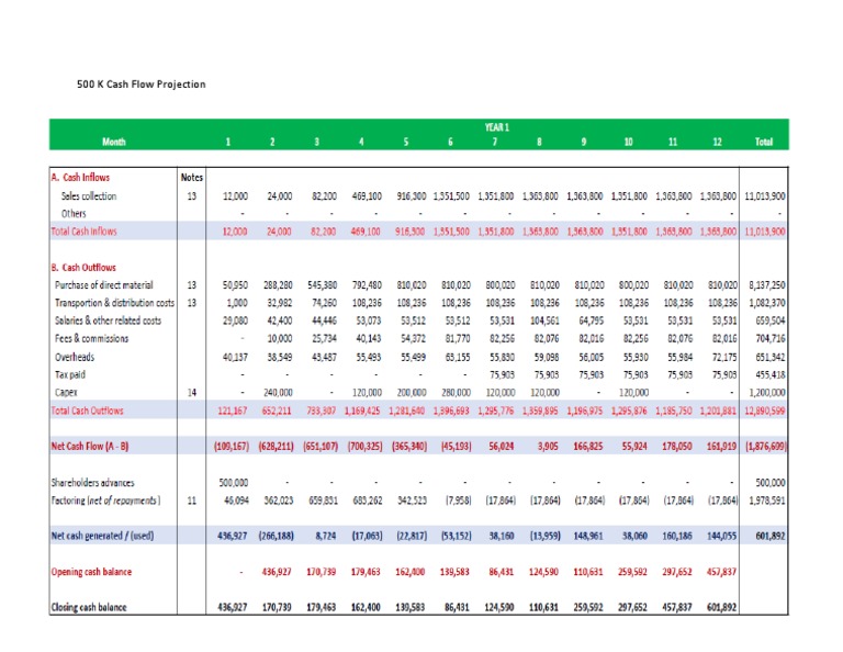 Investor Projection Example | PDF