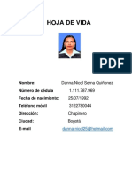 Hoja de Vida Formato