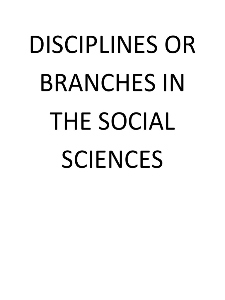 Overview of Social Science Branches | PDF | Geography | Speech