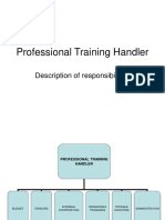 Professional Training Handler: Description of Responsibilities