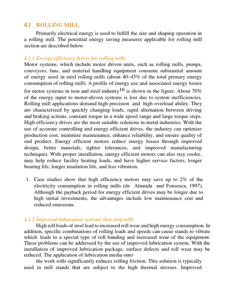 Rolling Mill | PDF | Efficient Energy Use | Rolling (Metalworking)