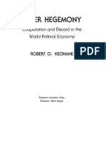 After Hegemony. Cooperation and International Regimes - Robert Keohane