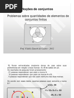 Problemas sobre quantidades de elementos de conjuntos finitos