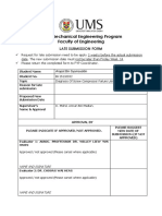 HK08 Mechanical Engineering Program Faculty of Engineering: Late Submission Form