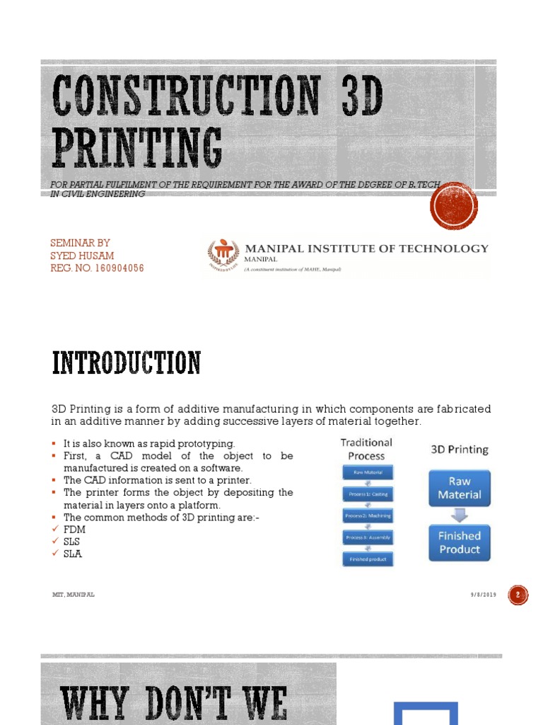 3D Concrete Printing in Civil Engineering | PDF | 3 D Printing ...
