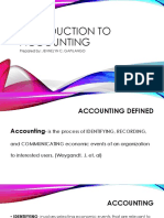 Introduction To Accounting: Prepared By: Jennelyn C. Gapilango