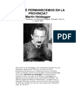 Por Qué Permanecemos en La Provincia-martin Heidegger