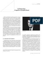 In Memoriam El Legado de Joaquín Bonal: 1130-6343/2005/29/3/218 F H E, S. L. F H Vol. 29. N.° 3, Pp. 218-220, 2005