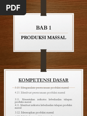 Ppt Bab 1 Pkwu Perencanaan Produksi Massal