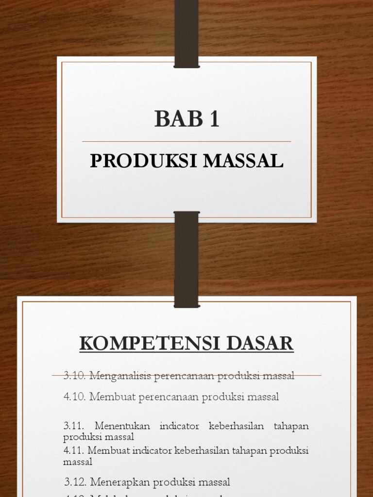 Ppt Bab 1 Pkwu Perencanaan Produksi Massal