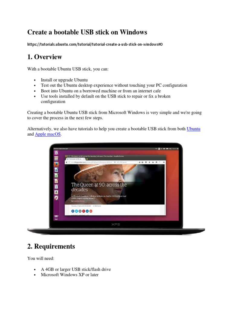 Create Bootable Ubuntu USB on Windows | PDF | Booting | Usb Flash Drive