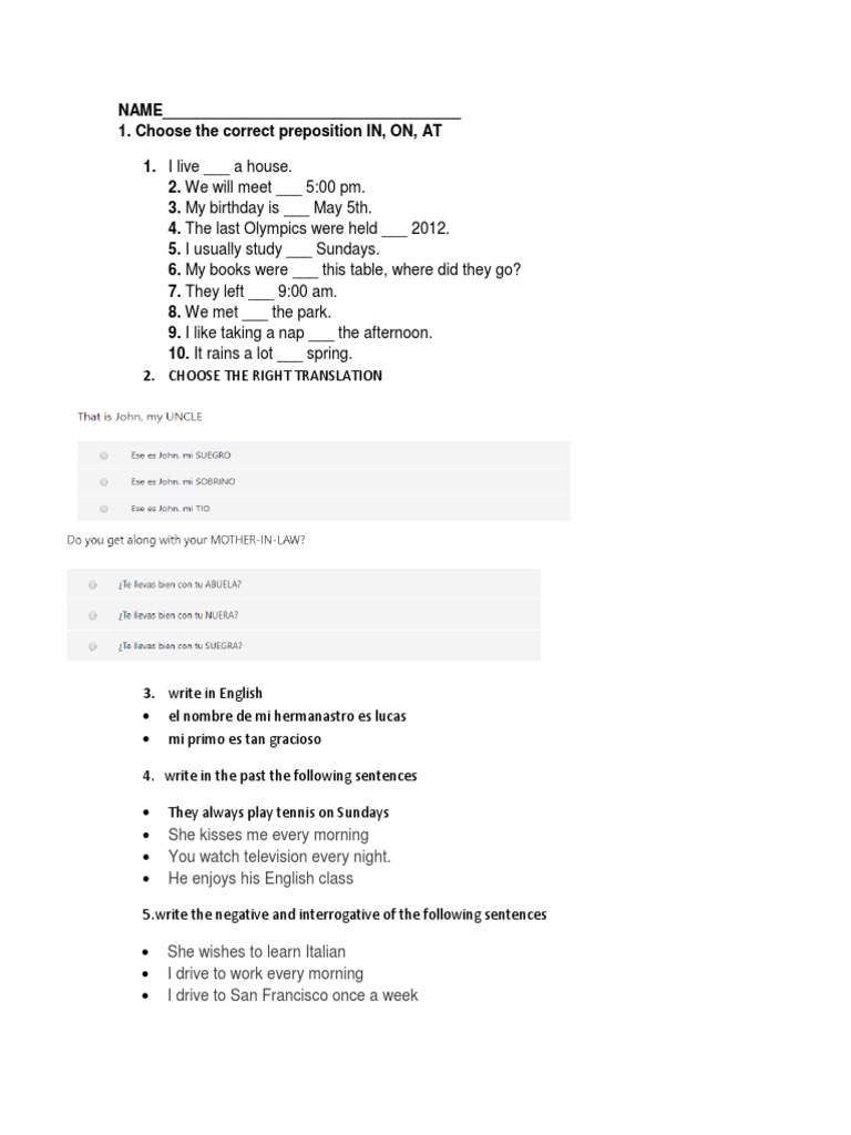 English Translation Practice Exercises | PDF | Foreign Language Studies