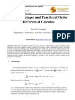 Negative Integer and Fractional Order Differential Calculus by Ejiro Inije. 